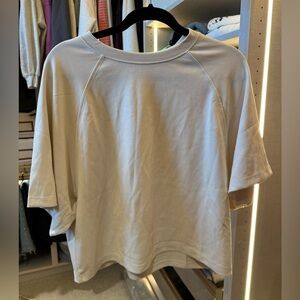 Athleta Cream Short Sleeve Tee